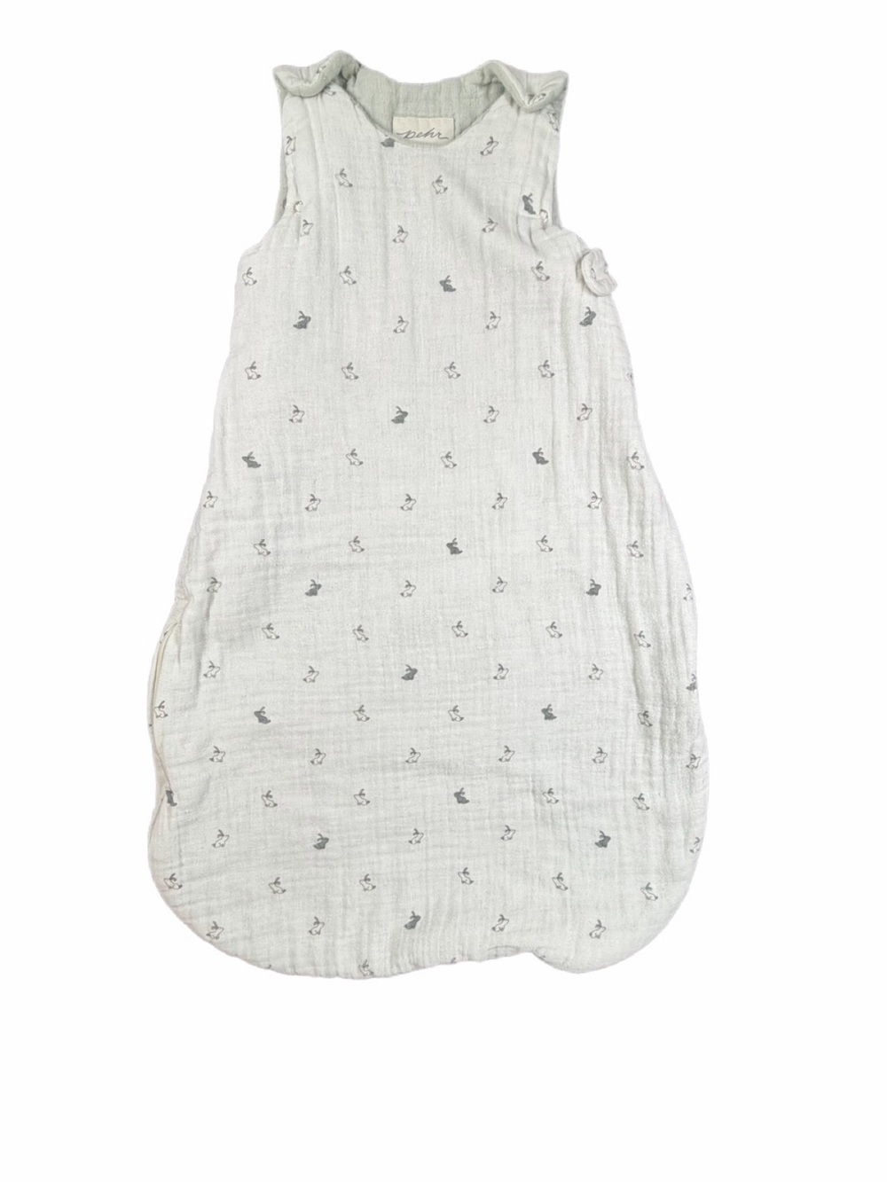 PEHR Unisex 1.7 Tog Muslin Sleep Bag - Bunny Print - 0-9M